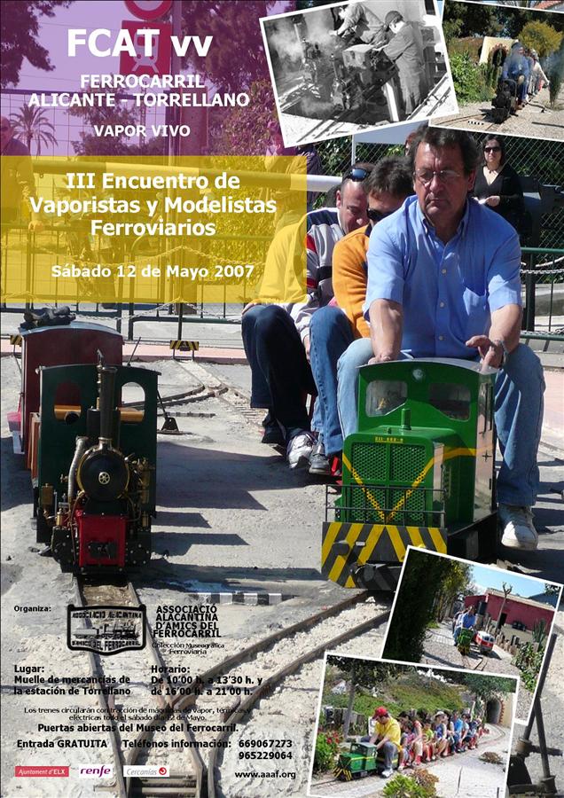 Cartell III Trobada de vaporistes i modelistes ferroviaris Alacant